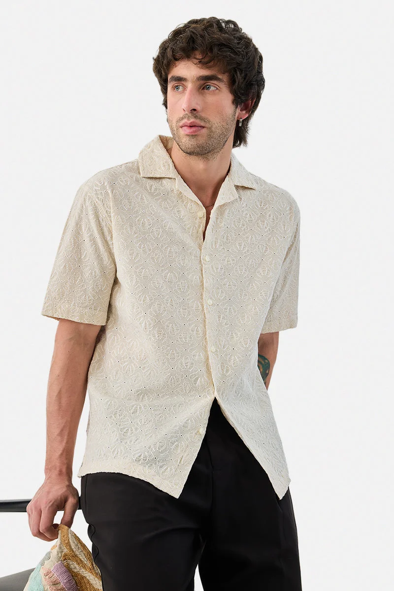 SNITCH Embroided Box Fit Shirt